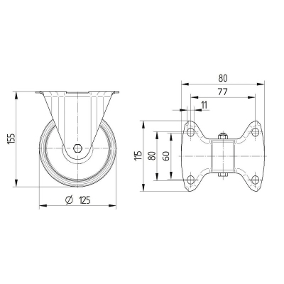Roata_fixa_TENTE_poliamida_poliuretan_red_diametru_125_8478UAD125P62 red_rosu_dimensiuni_ro8