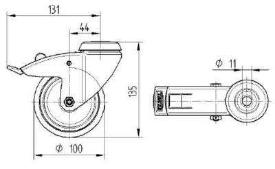 Roata_pivotanta_TENTE_cauciuc_termoplastic_blocare_totala_diametru_100_2477PJO100P30-11_dimensiuni_ro8