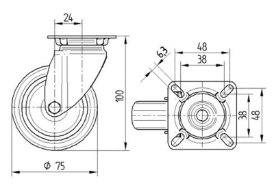 Roata_pivotanta_TENTE_cauciuc_termoplastic_diametru_75_2470PJO075P40_dimensiuni_ro8